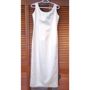 Ever Beauty Women's Formal Evening Gown Beige Shoulder Straps Lined Size 8